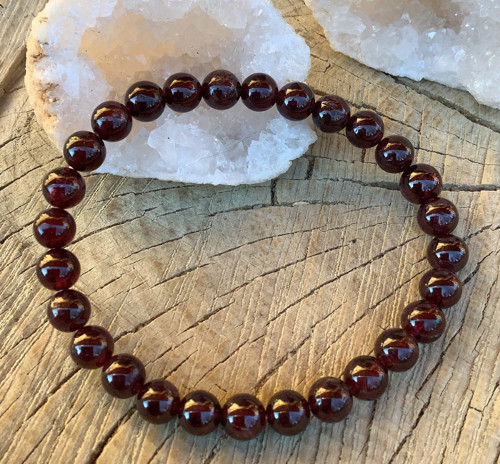 Náramek granát, kuličky 7 mm