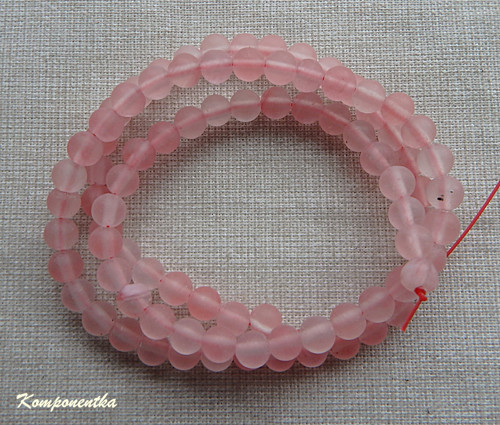 Křišťál quartz meloun matt 4mm 10kusů