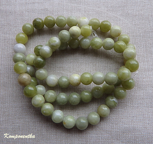 Jadeit green korálky polodrahokam 6mm 4kusy
