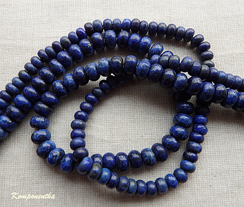 Lapis lazuli rondelky 5x8mm 6kusů