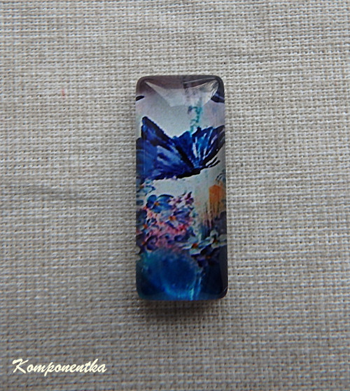 Kabošon obdélníkového tvaru 10x25mm 1kus