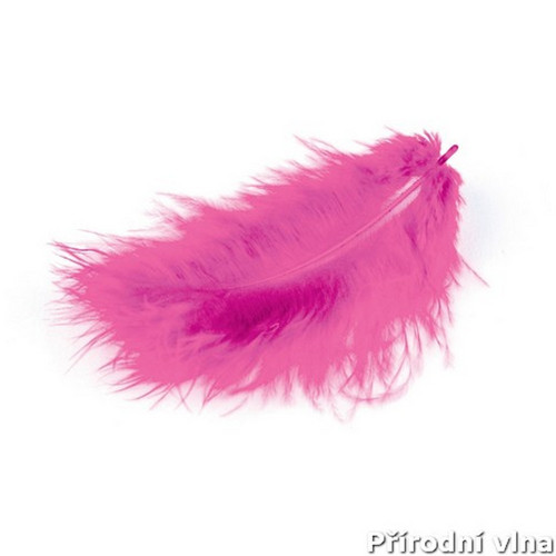 Peří Marabu 17 ks pink