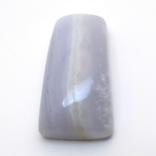 Kabošon modrý chalcedon geometrický 19mm — foto 1
