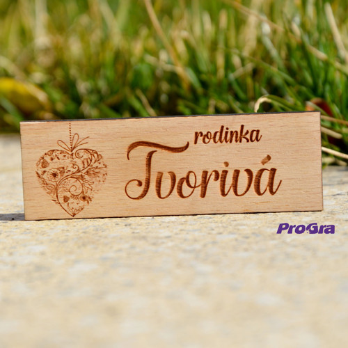 Jmenovka - visící vintage srdíčko