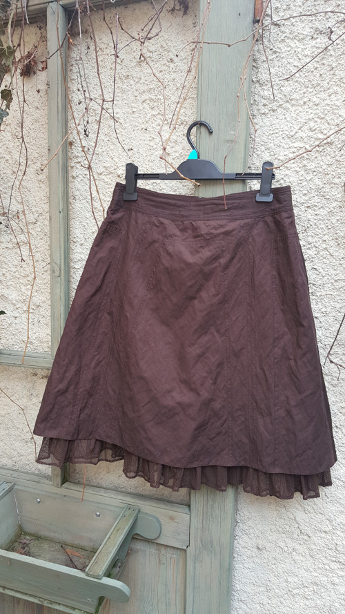 Čokoládová, retro sukně vel.40 — foto 1