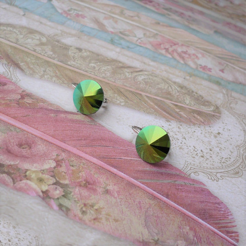 Swarovski crystal scarabeus antialergické náušnice
