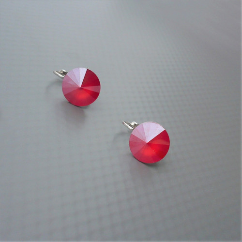 Swarovski crystal royal red antialergické náušnice