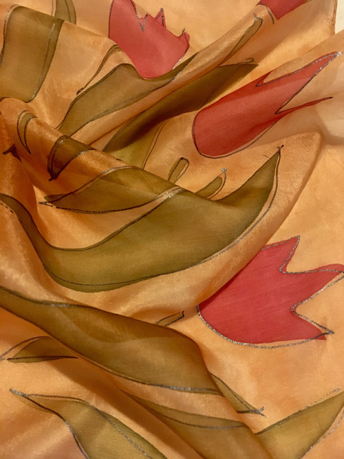 Tulipánový šátek 55x55 — foto 1