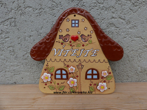 Vítací cedule -chaloupka střední / NA OBJEDNÁVKU