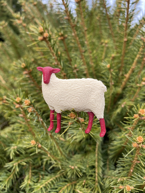 Ovečka ivory/cherry