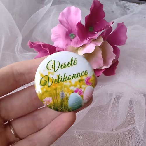 Placka na 5 způsobů - 44 mm - Veselé Velikonoce