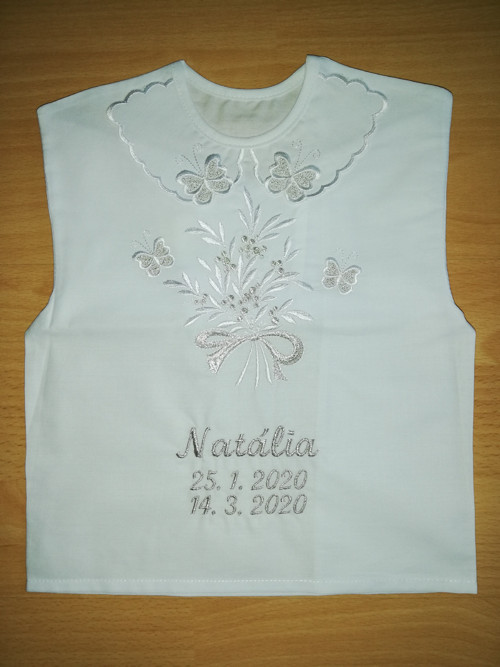 Křestní košílka Motýlek