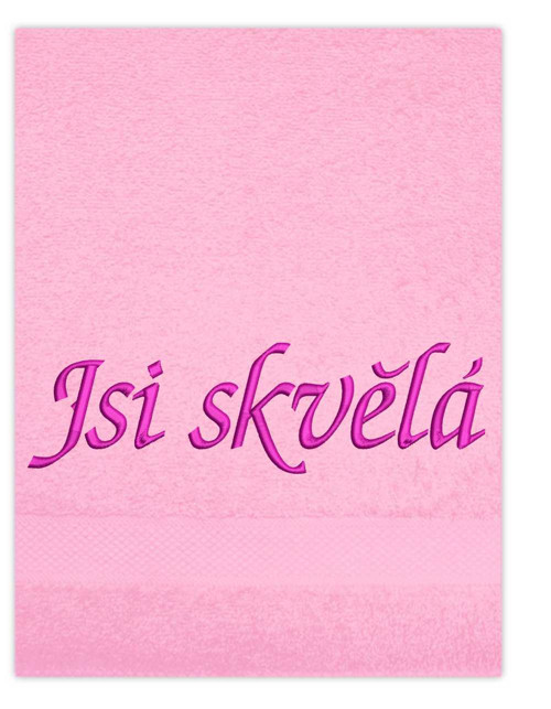 Osuška s výšivkou - Jsi skvělá