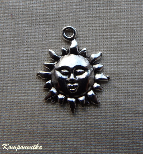 Kovový přívěsek sluníčko 23x19mm 1kus