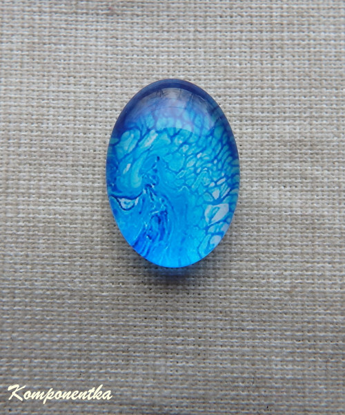 Skleněný kabošon 13x18mm 1kus