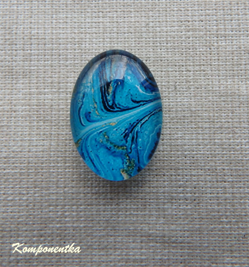 Skleněný kabošon 13x18mm 1kus