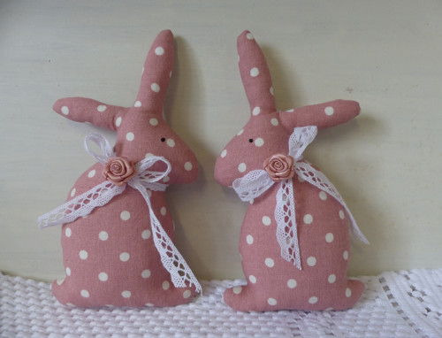 Zajíček 14cm, starorůžová — foto 1
