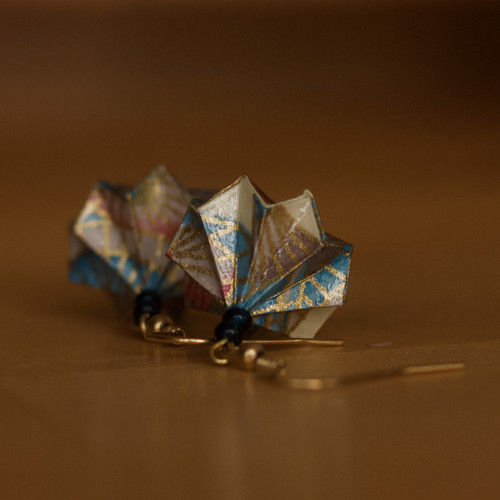 Origami náušnice "Večerní nebe" — foto 1
