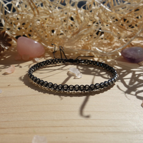 Minimalistický náramek - čirá & černá — foto 1