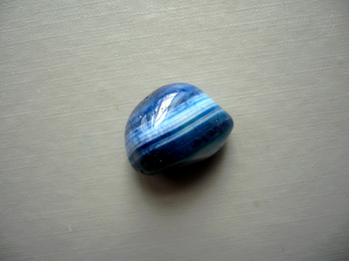 Troml. kámen – achát modrý 21 mm, č.4