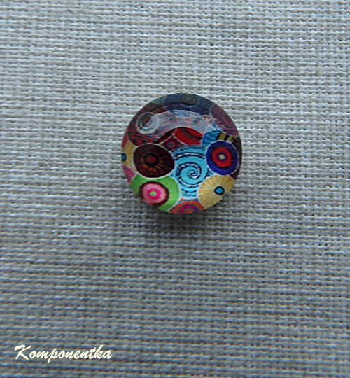 Skleněný kabošon 10mm 1kus