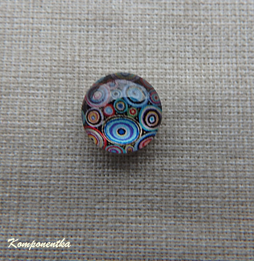 Skleněný kabošon 10mm 1kus