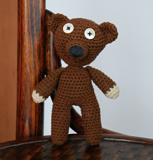 Háčkovaný medvídek Mr Bean Teddy — foto 1