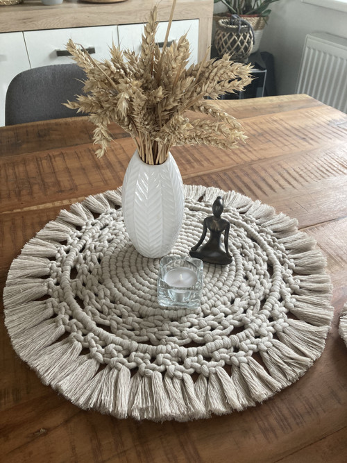 Macramé dečka béžová — foto 1