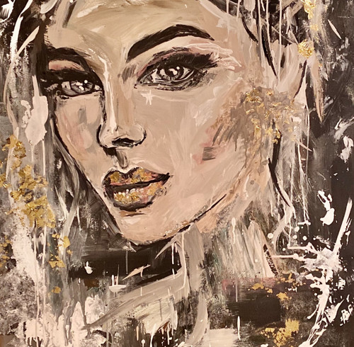 Golden Portrait Obraz zlatá