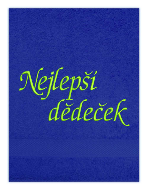 Osuška s výšivkou Nejlepší dědeček