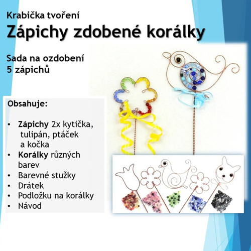 Krabička tvoření - zápichy s korálky