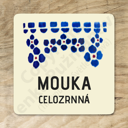 Mouka celozrnná – samolepka na kořenku