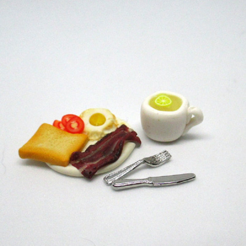 Miniatury pro panenky - snídaně po anglicku (sada)