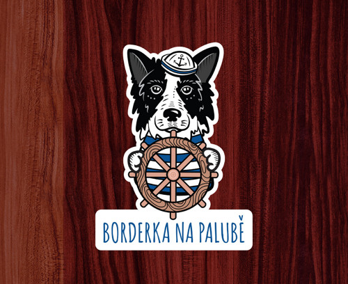 Borderka na palubě (CZ) - samolepka nejen na auto