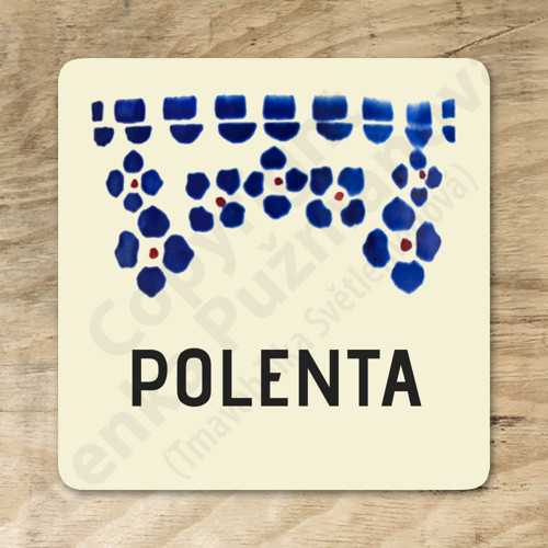 Polenta – samolepka na kořenku