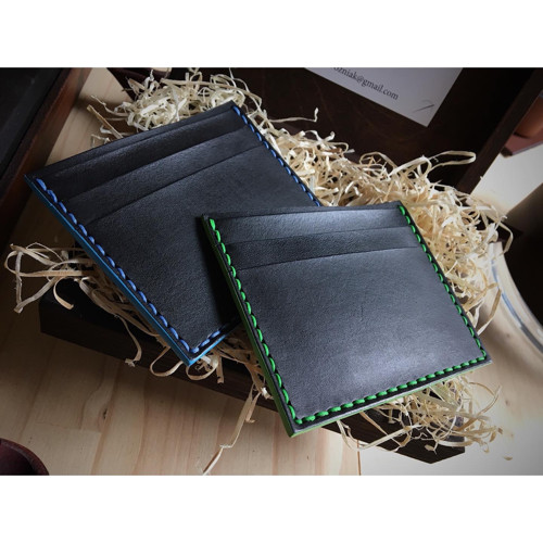 Kožený CardHolder na zakázku - ruční výroba
