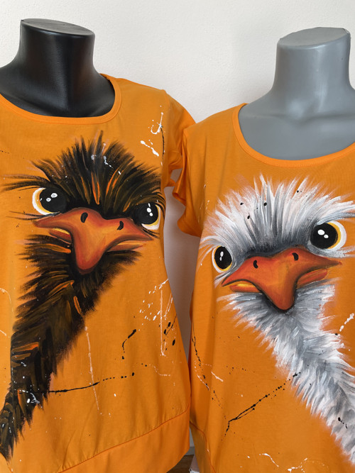 Tričko Pštrosové orange