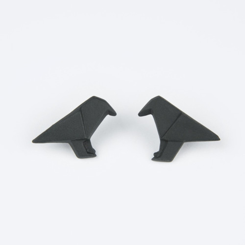 Náušnice origami PTÁČCI ČERNÉ