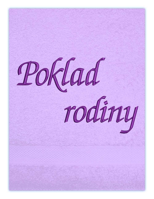 Osuška s výšivkou - Poklad rodiny