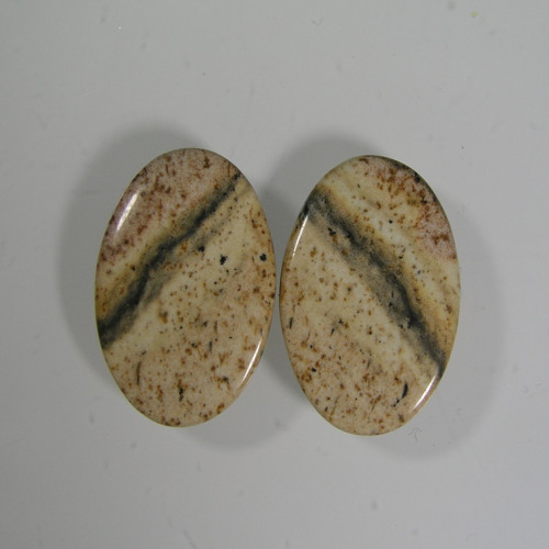 Jaspis, 17,23 ct./Pár, cca. 20,7x13,4 mm