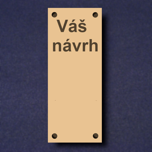 Kožený štítek 2x5 cm,gravírovaný