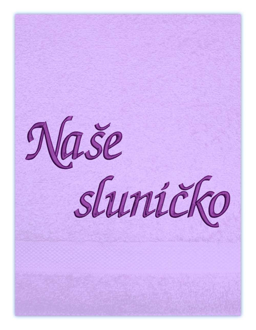 Osuška s výšivkou - Naše sluníčko