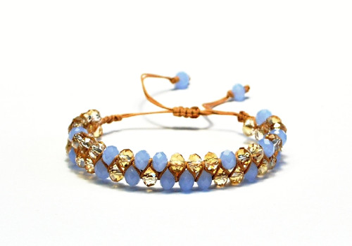 Náramek BRYXI shamballa modro-hnědý — foto 1
