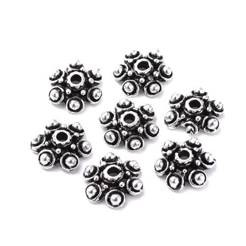 Kaplík antické stříbro průměr 10 mm/10ks