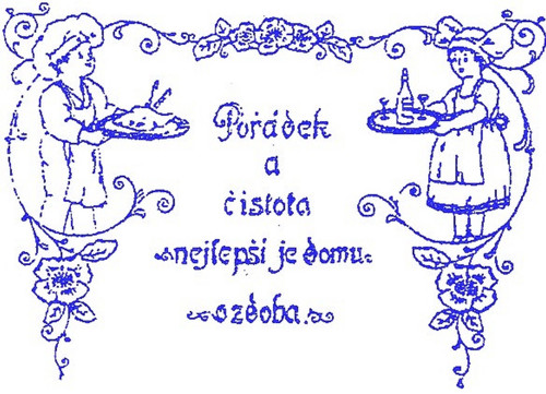 Nástěnná textilní kuchařka - Pořádek a čistota