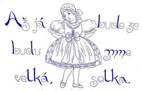 Nástěnná textilní kuchařka - Až já budu velká