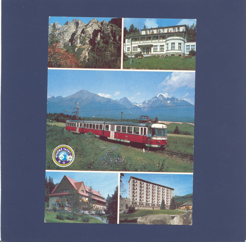 Osobní vlak, Vysoké Tatry - pohlednice