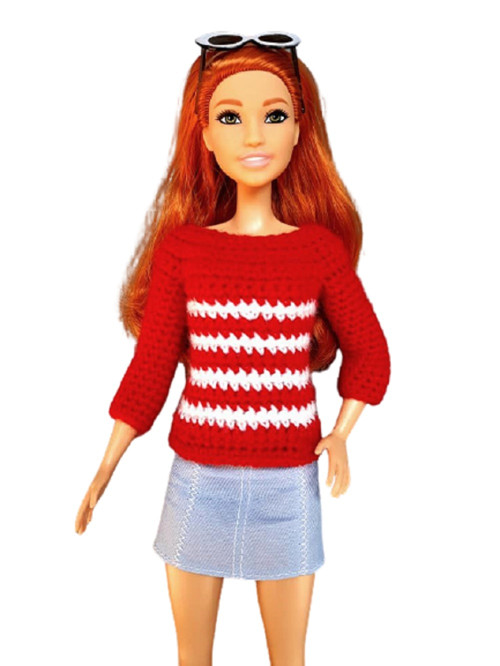 Strawberry Stripe - svetřík pro Barbie