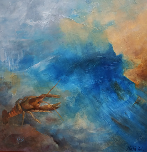 " R A K ",40x40,umělecký tisk na plátno