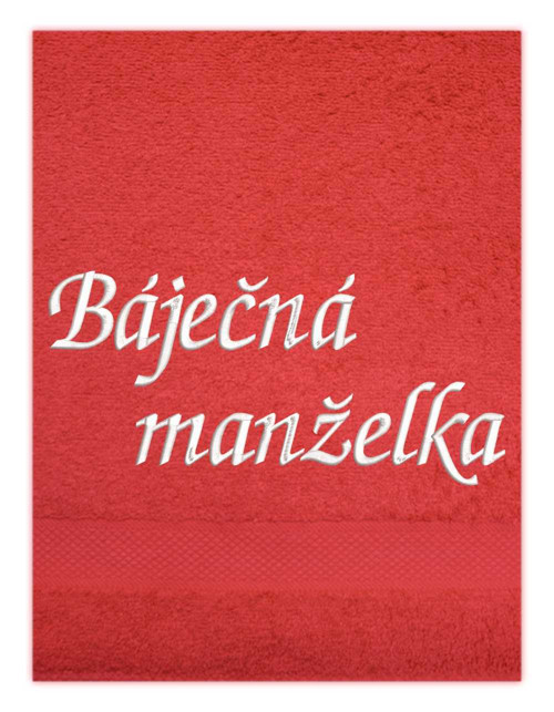 Osuška s výšivkou - Báječná manželka